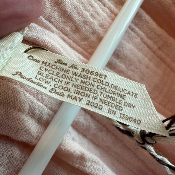 Matilda Jane Call Me Cute Wonderment Pink Boho Muslin Peasant Peplum Top S Mauve - Picture 5 of 12